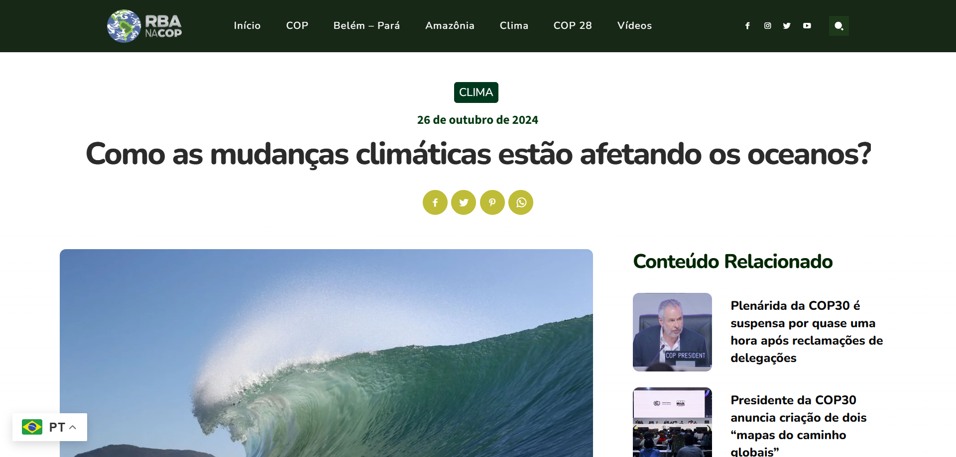 Como as mudanças climáticas estão afetando os oceanos?